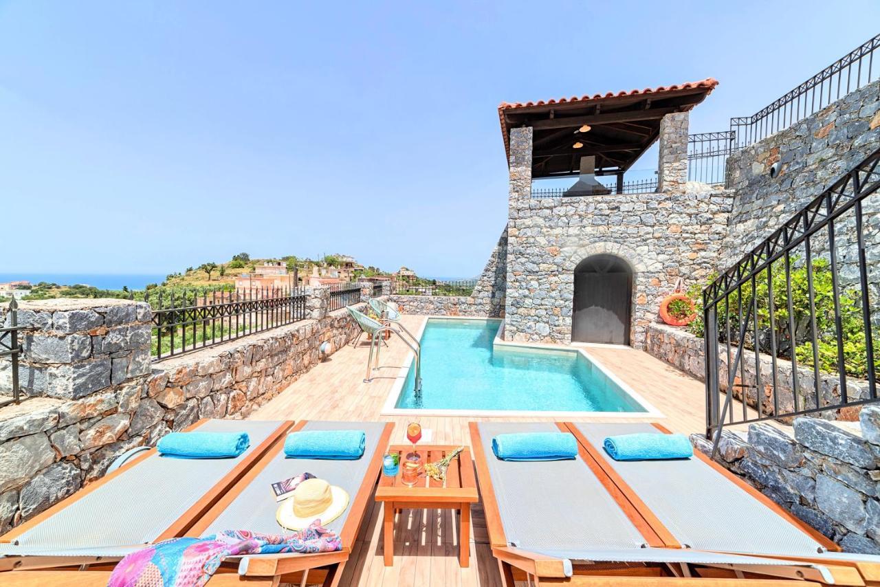 Acrothea Villa Heated Pool Ханя Екстериор снимка