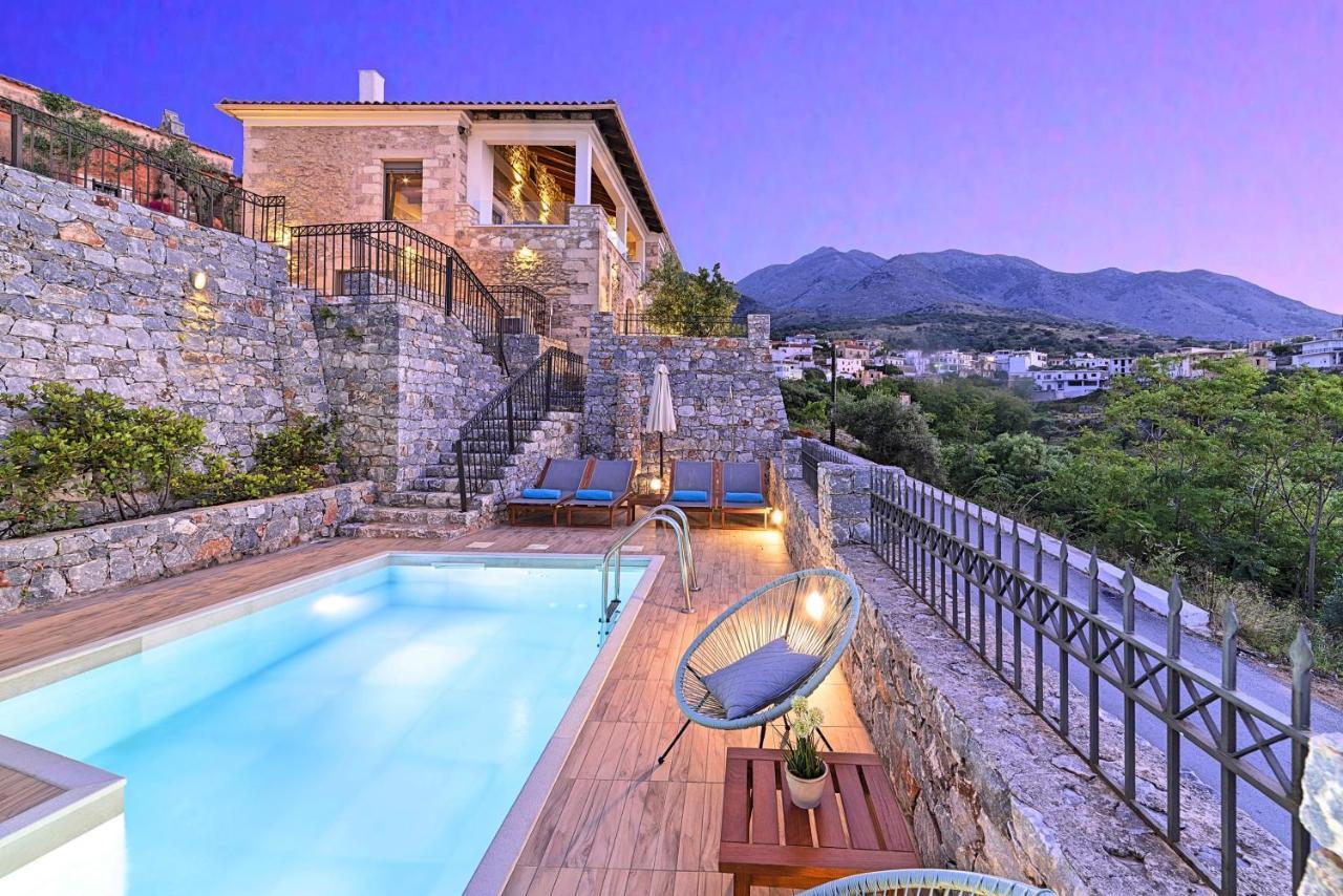 Acrothea Villa Heated Pool Ханя Екстериор снимка