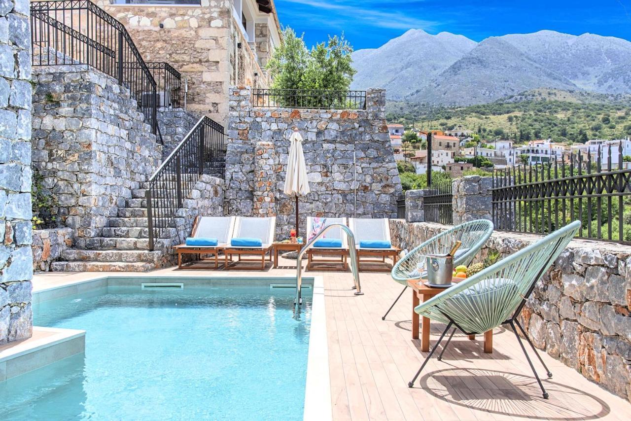 Acrothea Villa Heated Pool Ханя Екстериор снимка